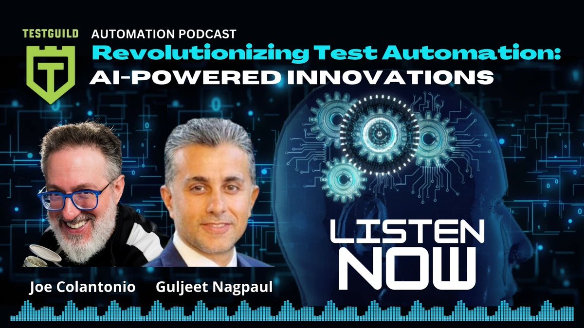 joecolantonio's tweet photo. 🎧 Listen to the latest TestGuild Automation podcast episode featuring @Guljeet discussing AI-powered test automation and the latest innovations in ERP software testing. Tune in now! 👉https://t.co/tCQwBf8U5l #testautomation #AI #ERP @ACCELQ https://t.co/dFz2t0y2lo
