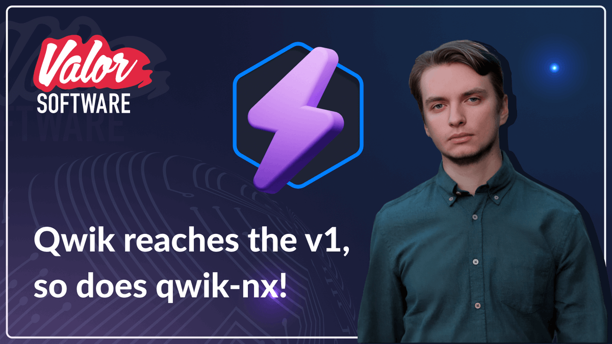 ValorSoft's tweet photo. Dmitriy Stepanenko has written an article outlining the benefits of combining @QwikDev (which just hit v1.0 🎉) and @NxDevTools  https://t.co/Ar0ZFvAbjv https://t.co/JinkvkqpkA