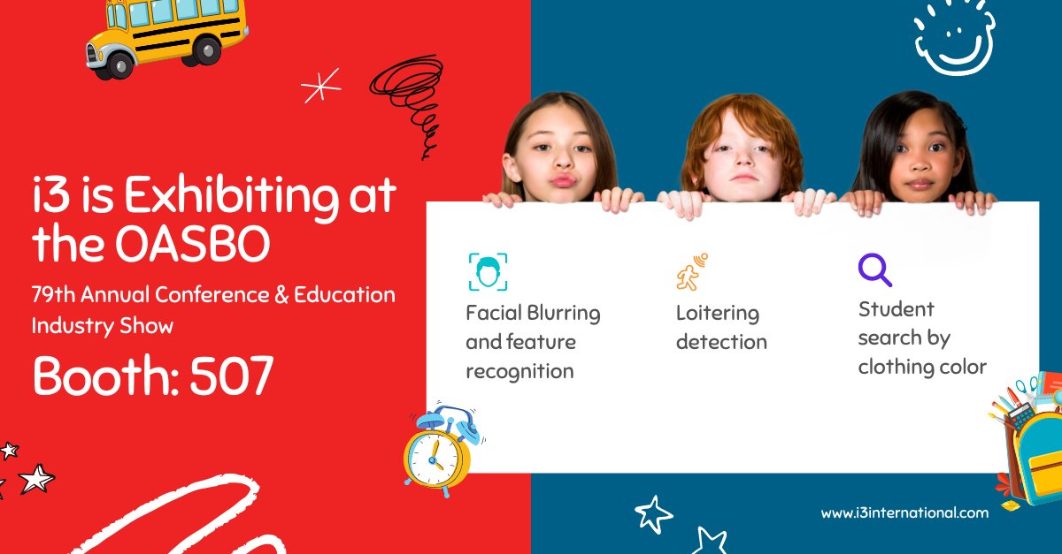 Exciting news! i3 International will be attending the Ontario Association of School Business Officials  79th Annual Conference & Education Industry Show.

See you at the show! #OASBOConference #i3International #SecuritySolutions #ProtectingSchools #StudentSafety #dutyofcare