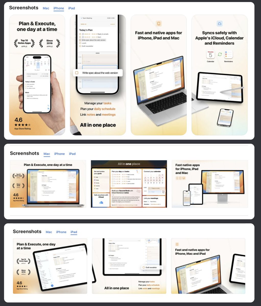 NotePlan on Twitter "New Screenshots! Let us know what you think, you