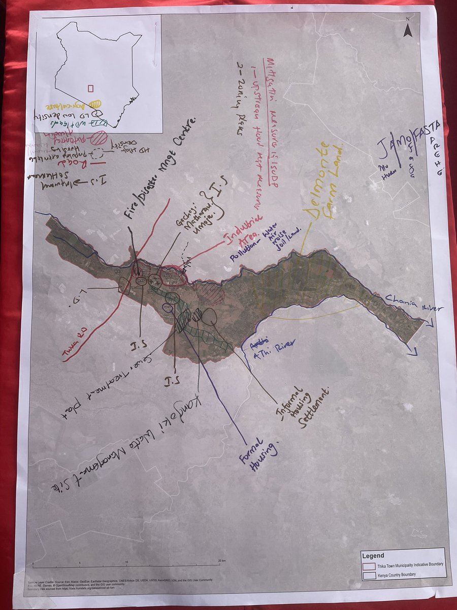 No data - no problem! Change the approach and get people to draw, a great way of quickly building up a picture of cities growth areas & risk points. A small example in #kiambu county #kenya #resilience #datamanagement #resilientcities