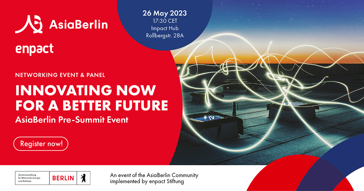 enpact (@enpactorg) on Twitter photo Save the date! The <a href="/Berlin_Asia/">AsiaBerlin</a> pre-summit event this year, titled 'Innovating for the future', will take place on the 26th of May and focus on how tech can play a role in shaping a more sustainable future and taking direct climate action. Register: bit.ly/ABEvent23-1 Save the date! The <a href="/Berlin_Asia/">AsiaBerlin</a> pre-summit event this year, titled 'Innovating for the future', will take place on the 26th of May and focus on how tech can play a role in shaping a more sustainable future and taking direct climate action. Register: bit.ly/ABEvent23-1