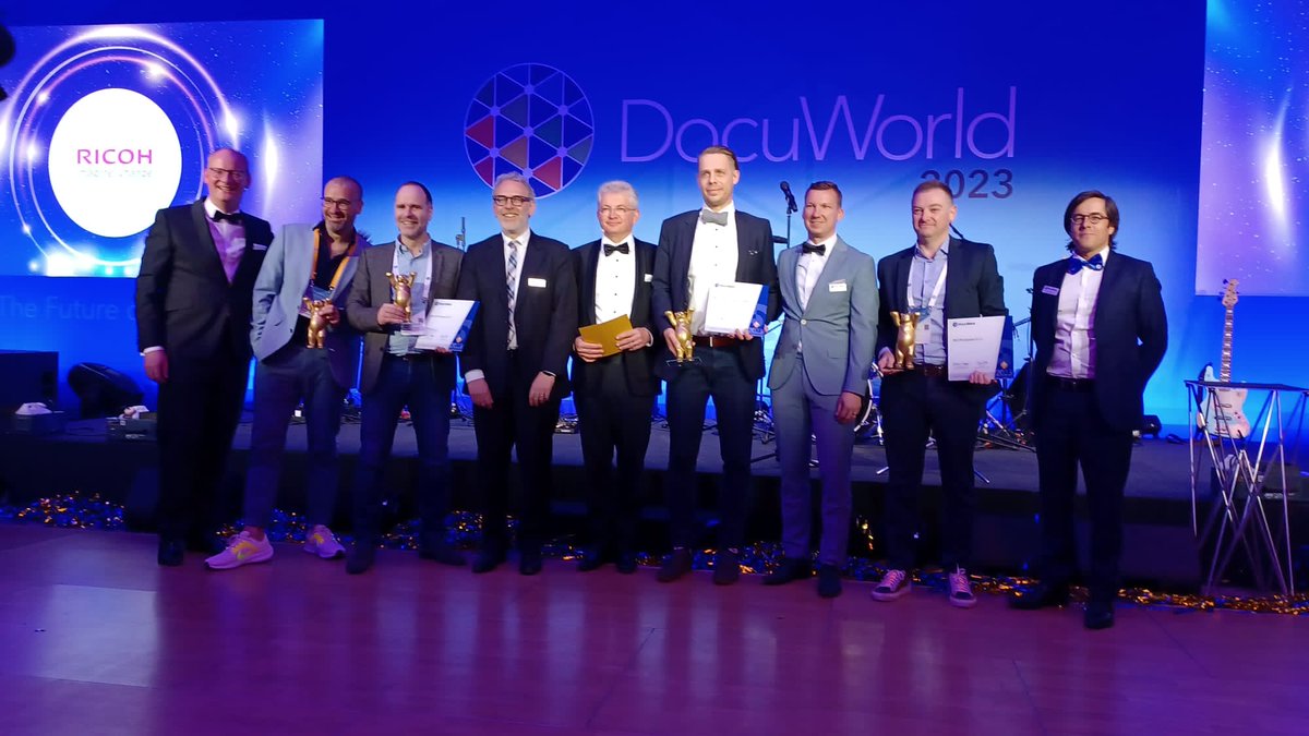 ricohspain's tweet photo. Los reconocimientos recibidos en #DocuWorld son un reflejo de nuestras capacidades en #automatización:
🥇Líder en ventas de @DocuWare en EMEA
🥇Miembro del Diamond Club
🥇Marketing in Action Award: creamos soluciones innovadoras
🥇Service Champions: el mejor servicio al cliente https://t.co/Ix5qBXm8gD