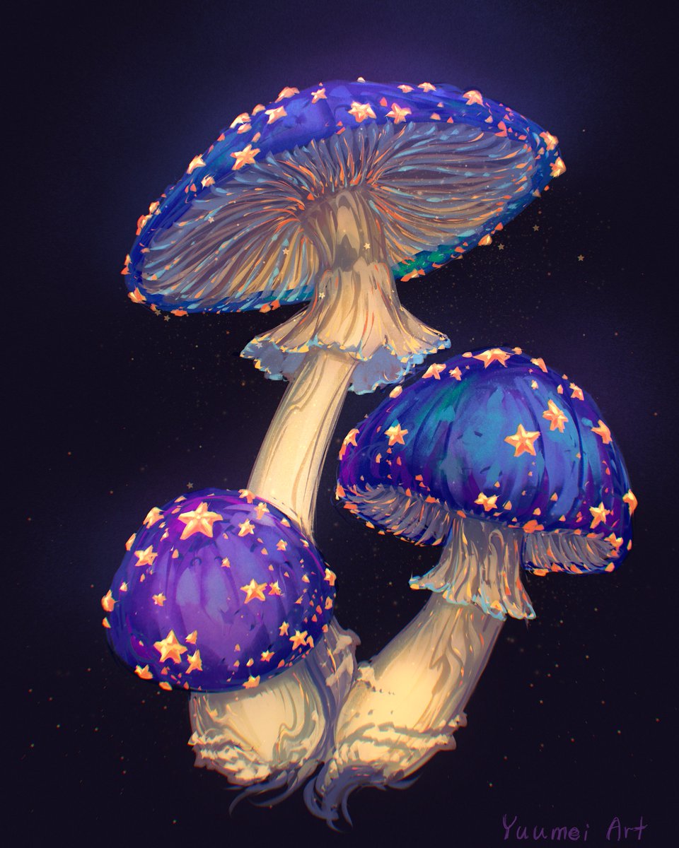 Yuumei_Art's tweet image. Space Shroom for getting so high, you'd be out of the exosphere ⭐🌟✨