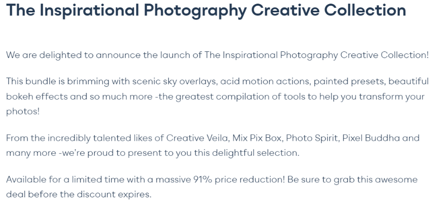 RozSpirations's tweet photo. Chk @designcutsdeals latest bundle:
Inspirational Photography Creative Collection
https://t.co/HbUE1k3FgL

Includes: scenic sky overlays, acid motion actions, painted presets, bokeh effects, social templates, MORE.

Create unique/stand-out graphics &amp; designs! https://t.co/BQsHPWTyls