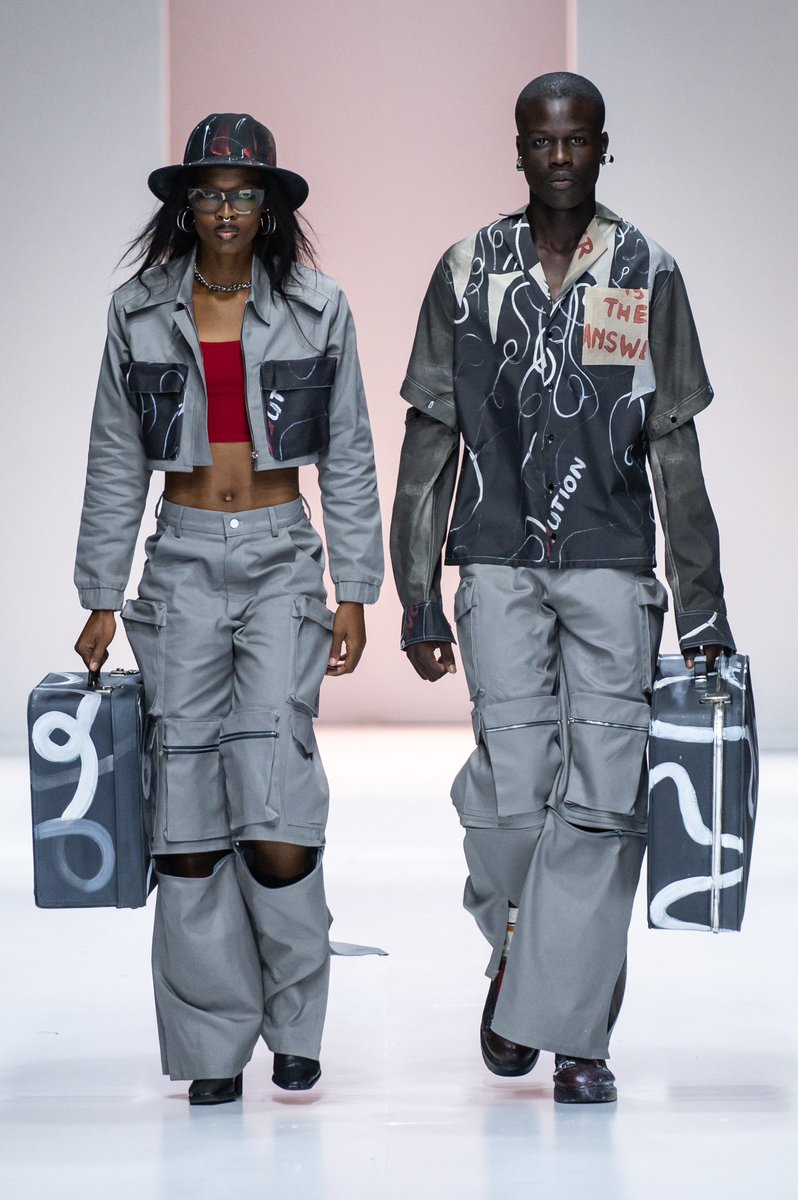 safashionweek's tweet photo. What a recap of @Fuata_Moyo setting flame to the runway on day 3 of South African Fashion Week! 

#SAFW #SAFashionWeek #SS23 #MallOfAfrica #CarltonHairSA #CRUZSAFW #OPPOxSAFW https://t.co/PDXNpYg3of