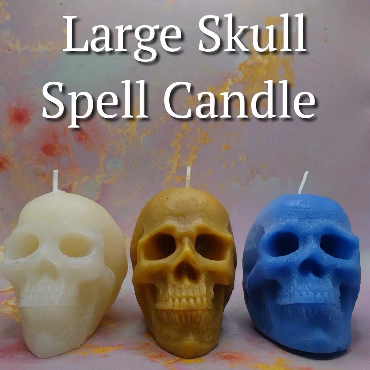 OccultCornerSto's tweet photo. Unlock the magic of symbolism with Skull Spell Candles from Occult Corner Store! 🕯️Perfect for working with Ancestors, Kaali, Santa Muerte, or adding a powerful touch to your spell work. Each candle represents deeper meanings, enhancing your magic. #skullspellcandles #candlemagic https://t.co/g6qSwC5Jji