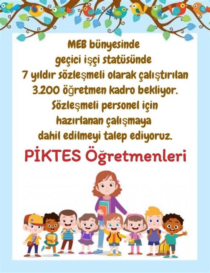 Sultanucar_ist's tweet photo. Suriye’den getirilen sığınmacı çocuklarını düşündükleri kadar, memleketin pırıl pırıl üniversite mezunu öğretmenlerinin geleceğini düşünmediler. 

AB’den paralar geldi. Suriyeliler için derse soktunuz. Şimdi PİKTES öğretmenleri niye yok gibi davranıyorsunuz? @prof_mahmutozer https://t.co/PkX0xacKTR