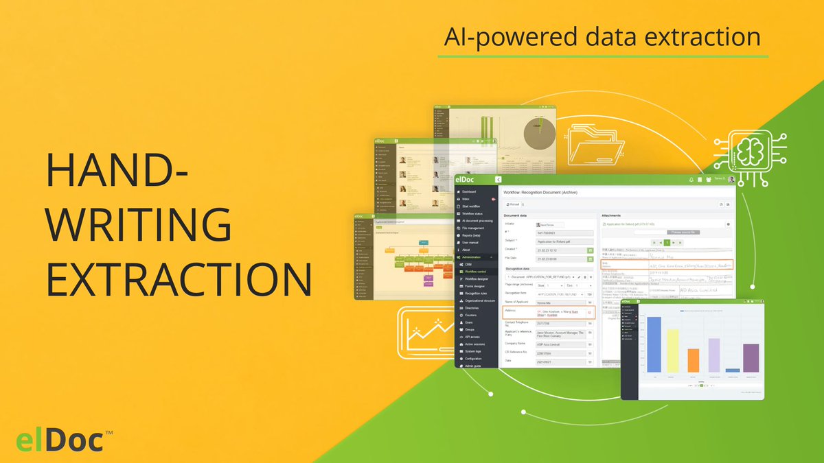 elDoc_online's tweet photo. Recognise #handwriting with high data accuracy rate!
We use #GoogleVisionAPI in #elDoc for handwriting #recognition that provides a high data accuracy rate for documents of different complexity.
Learn more👉 https://t.co/P4C2LBZPmJ
#AI #IntelligentAutomation #IDP #OCR #SaaS https://t.co/TbL7fggC60