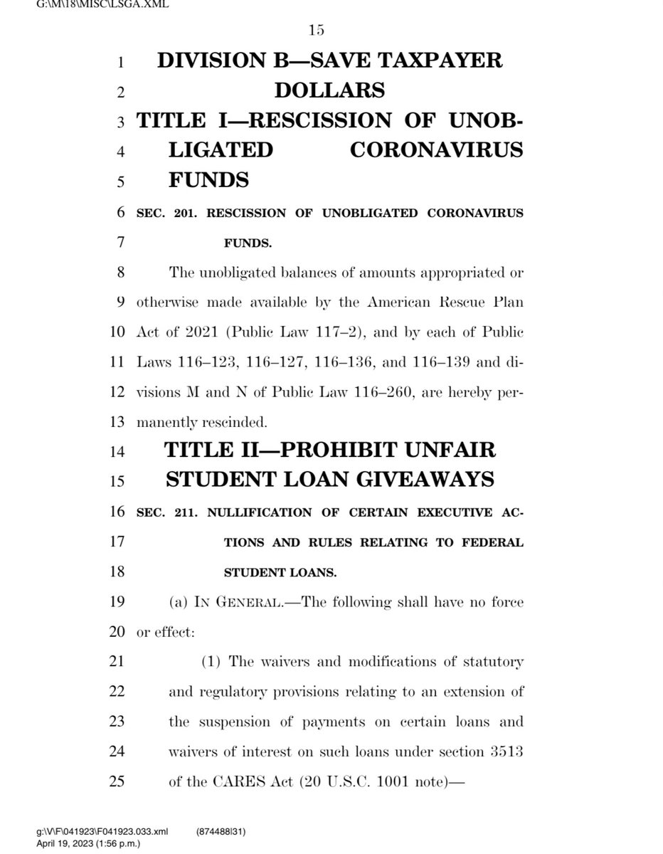 Sec. 201 --> You took money from the VA. 

The cuts laid out will also lead to 81K job losses, 30M fewer outpatient visits, 6K staff cuts, and a backlog of 134K disability claims.

Stop lying, Brian. You're a Veteran who voted against Veterans.