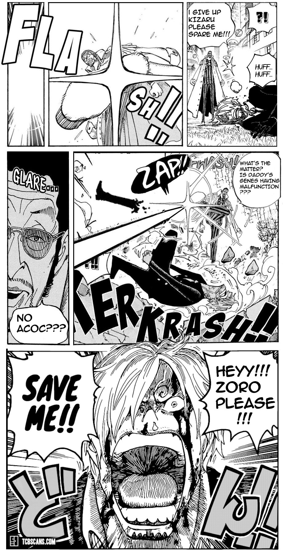 So does the latest chapters kinda debunk the notion of sanjis admiral  opponent being kizaru ? Zoro vs fuji and gb bs sanji . Mirroring their  dynamic with the wing and sanji . 