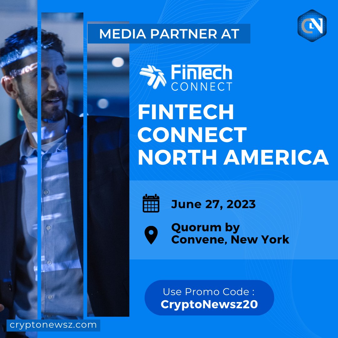 cryptonewsz_'s tweet image. Excited to partner with @fintech_connect on June 27, 2023, for their in-person event at Convene Quorum, NY. 
Join 400+ attendees: tinyurl.com/3c89pysf 
#FTC23 #FinTechConnect