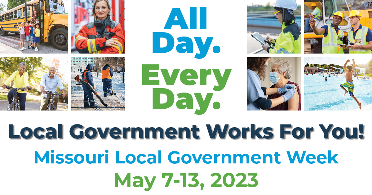 All Day. Every Day. Local government works for you! Happy Local Government Week from Missouri LAGERS! #molocalgov #molocalheroes