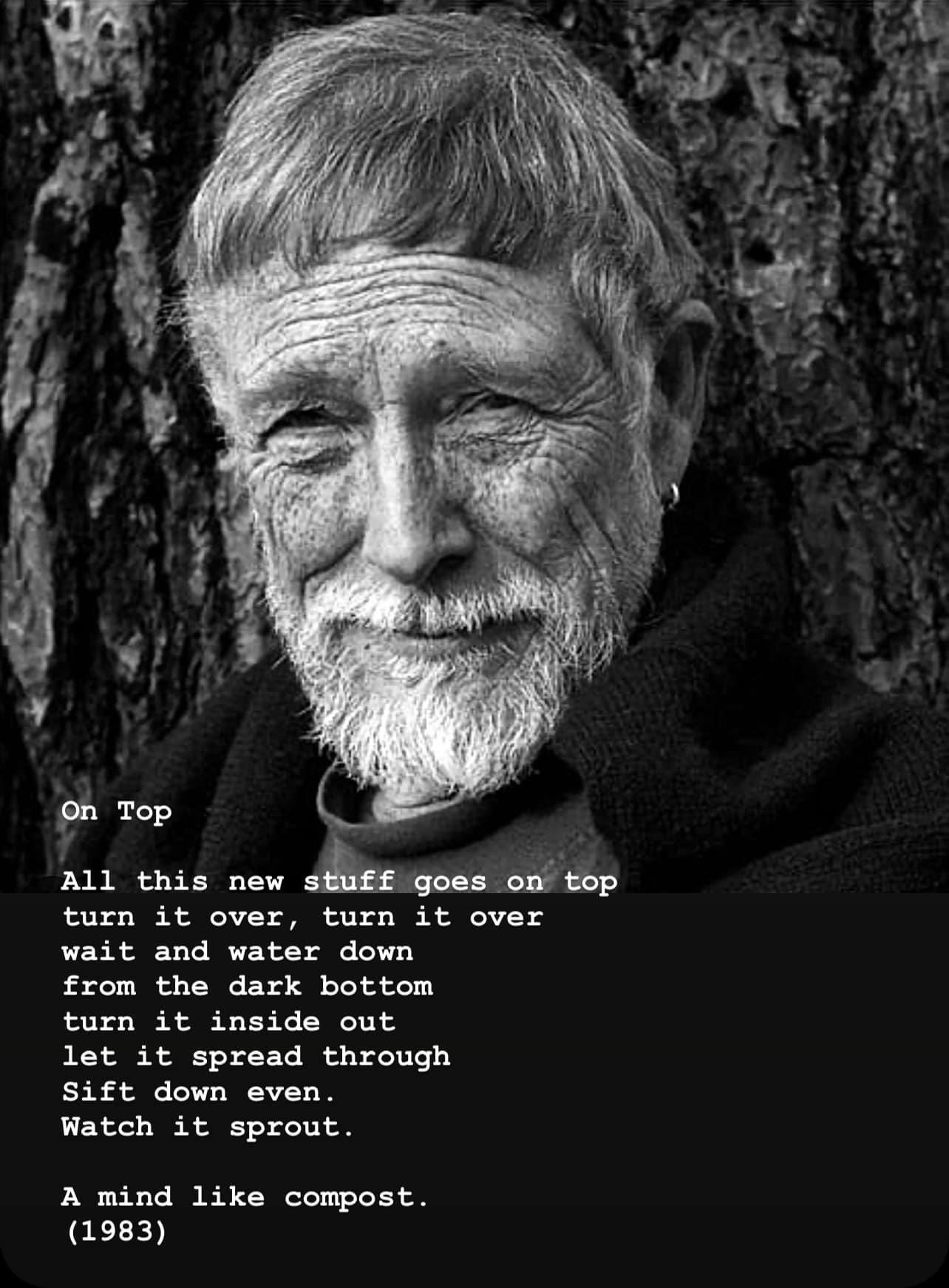 Gary Snyder 93 today! Happy birthday!  