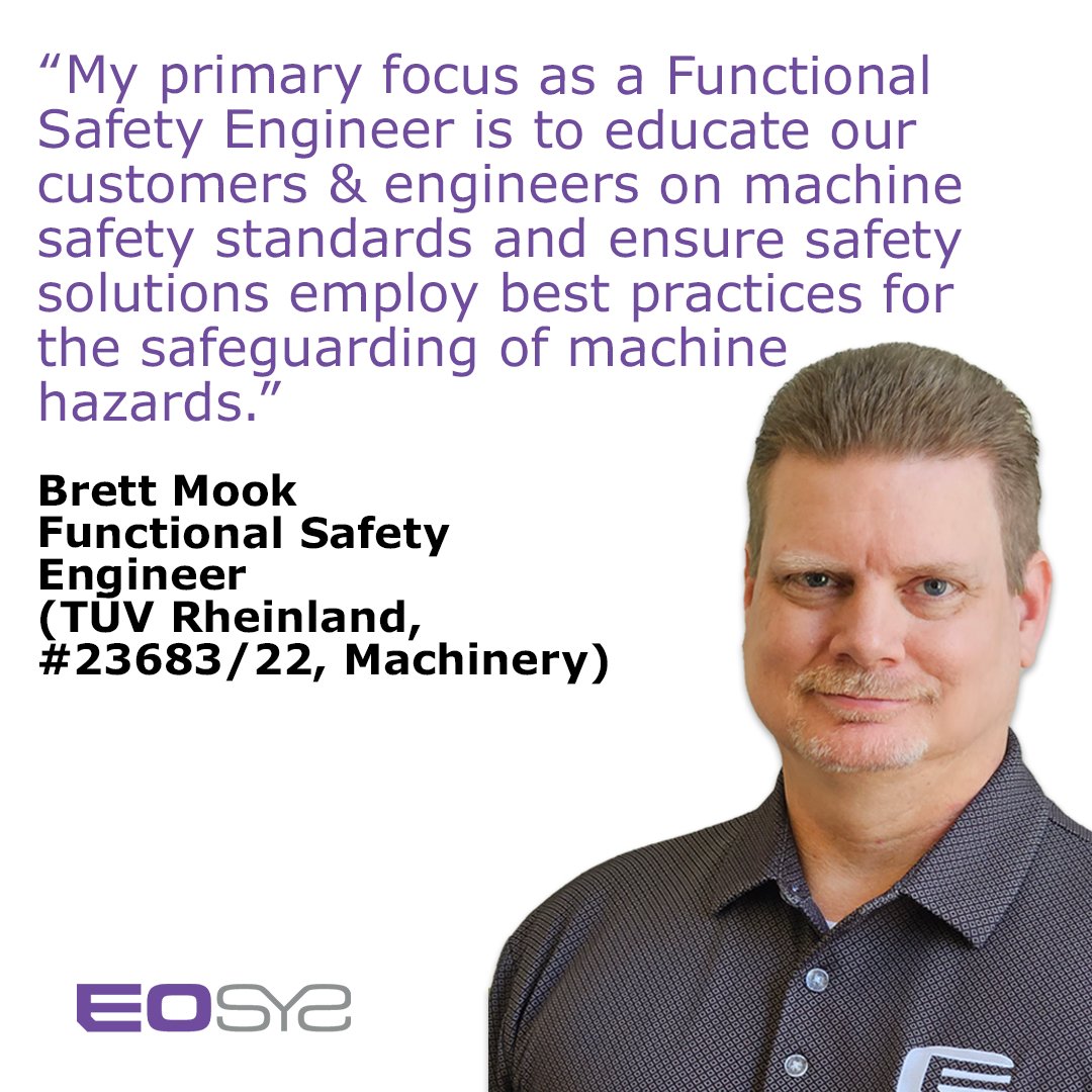 Meet Brett Mook, one of our TUV-certified functional safety engineers (@tuvcom_industry), providing our customers with greater risk reduction, safety functions and quality assurance!

#FocusOnSafety #SafetyFirst #SafetyWeek #Engineering