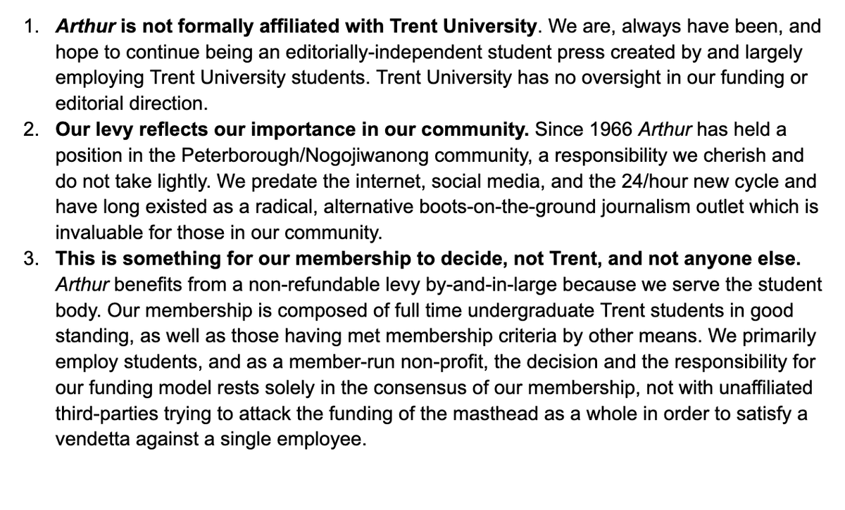 Arthur Newspaper on Twitter "A clarifying statement from the Editors