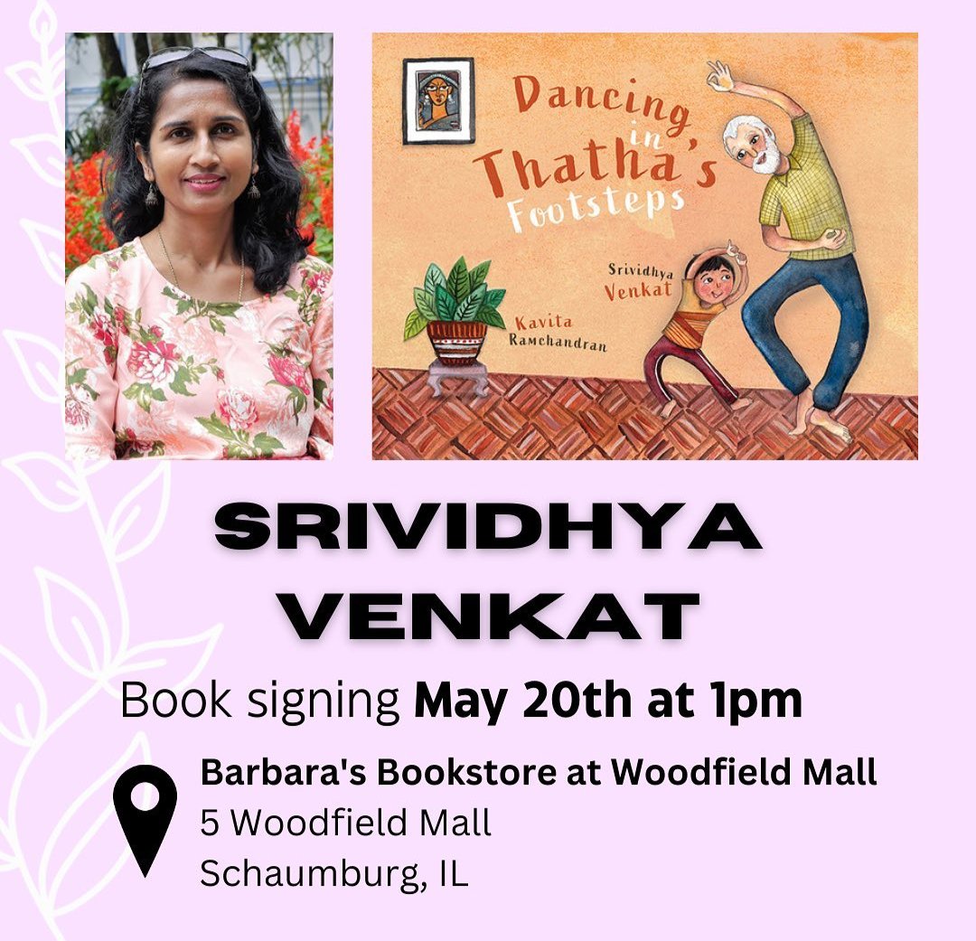 Srividhya Venkat - Have you read SEEKER OF TRUTH? (@venkatsrividhya) on Twitter photo Excited about my first event in the Chicago area...
Please come, join me for an interactive storytelling session followed by fun activities.
#supportlocalauthors #bharatanatyamchicago
#danceisforeveryone
#chicagoauthor
<a href="/barbarasbooks/">Barbara's Bookstore</a>
<a href="/YaliBooks/">Yali Books</a>
<a href="/we_makebelieve/">Kavita Ramchandran</a> Excited about my first event in the Chicago area...
Please come, join me for an interactive storytelling session followed by fun activities.
#supportlocalauthors #bharatanatyamchicago
#danceisforeveryone
#chicagoauthor
<a href="/barbarasbooks/">Barbara's Bookstore</a>
<a href="/YaliBooks/">Yali Books</a>
<a href="/we_makebelieve/">Kavita Ramchandran</a>