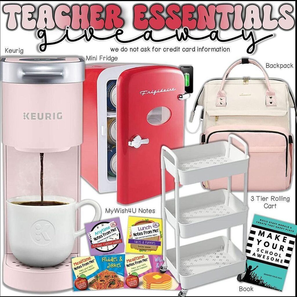 "Teacher Essentials" for one amazing teacher! 
🍎 Like this post and comment with your must have teacher item!
🍎 Go to @givingteachers and follow all of the pages it follows!
❗ We do not ask for credit card information. Be aware there are many scam pa… instagr.am/p/Cr_SQ4VOvLB/