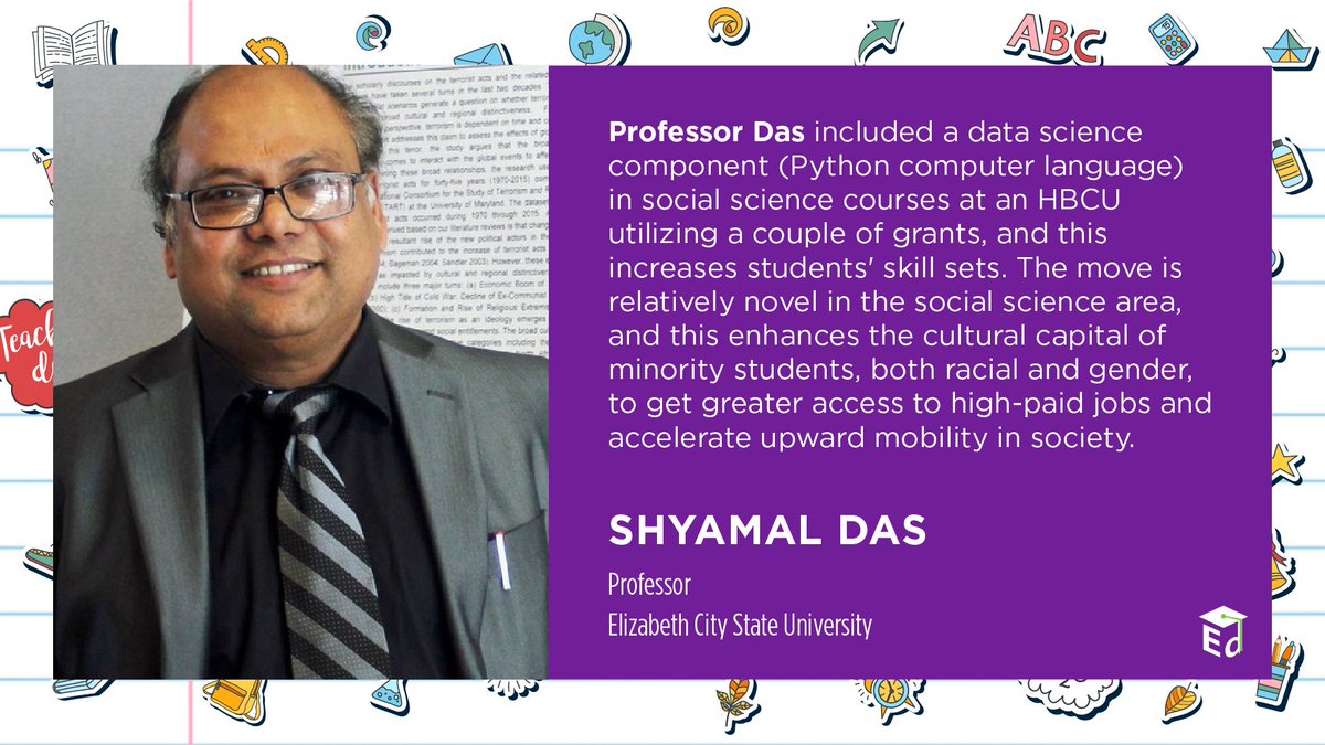 HBCU Educator Spotlight:
Shaymal Das-Elizabeth City State University <a href="/ECSU/">Elizabeth City State University</a> 
#TeacherAppreciationWeek
#ThankaHBCUeducator