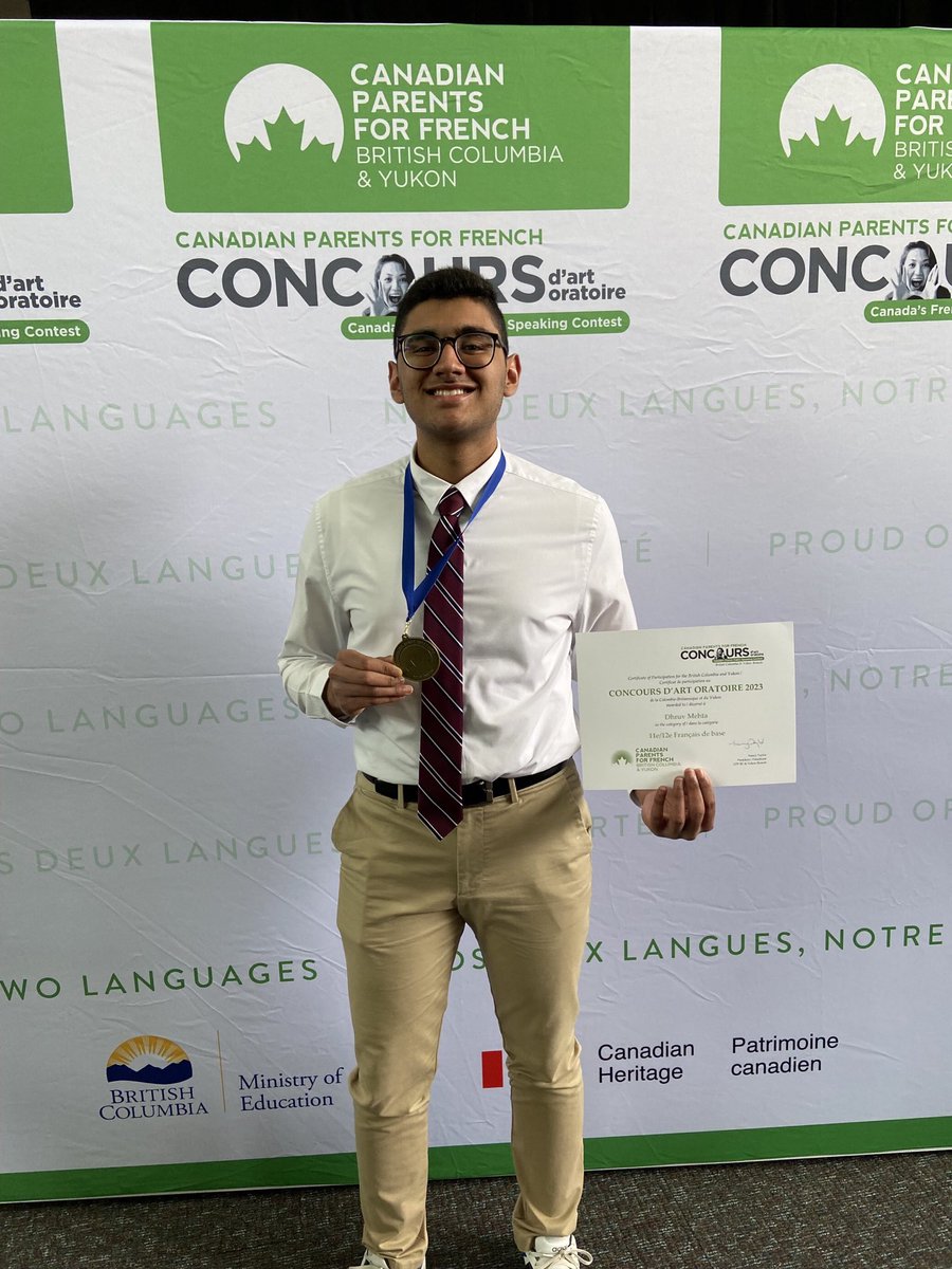 Earl Marriott Sec (@earlmarriottsec) on Twitter photo Congratulations to Earl Marriott’s Dhruv Mehta in his great accomplishment at the Concours D’Art Oratoire. First Place competing with Grade 11 and 12 students. Félicitations! #marinerpride <a href="/Surrey_Schools/">Surrey Schools</a> Congratulations to Earl Marriott’s Dhruv Mehta in his great accomplishment at the Concours D’Art Oratoire. First Place competing with Grade 11 and 12 students. Félicitations! #marinerpride <a href="/Surrey_Schools/">Surrey Schools</a>
