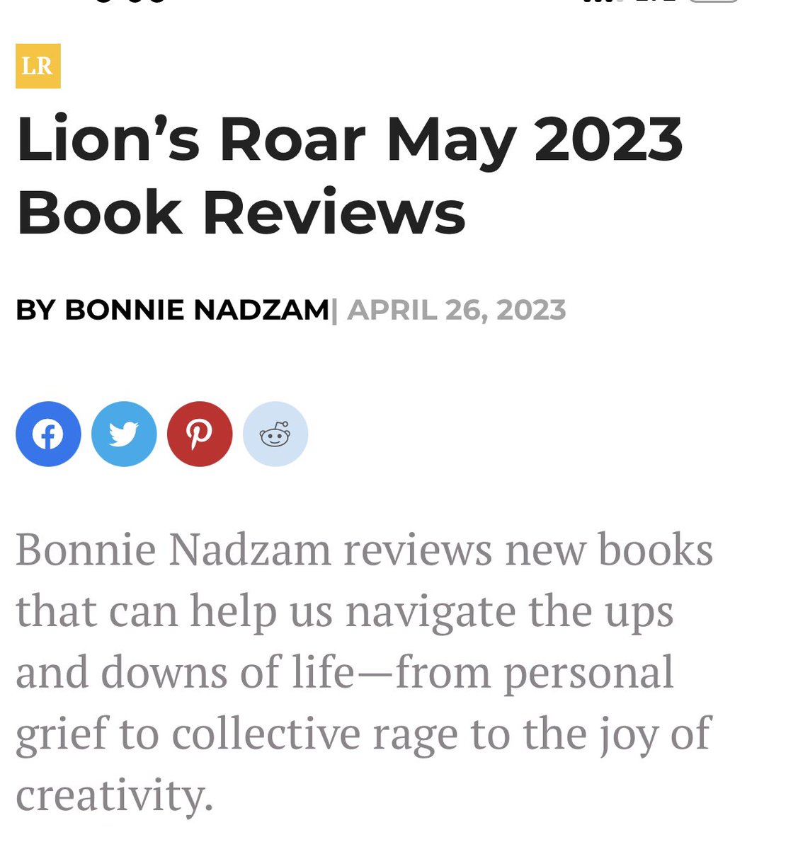 Jaimal Yogis (@jaimalyogis) on Twitter photo Thanks so much to <a href="/LionsRoar/">Lion's Roar</a> Magazine for reviewing the new Mop! Bonnie Nadzam calls it āsimple, direct, and transformativeā and thatās what <a href="/Mop_Rides/">Mop</a> is aiming for šš½š
cc <a href="/ParallaxPress/">Parallax Press</a>
lionsroar.com/ride-the-waves/ Thanks so much to <a href="/LionsRoar/">Lion's Roar</a> Magazine for reviewing the new Mop! Bonnie Nadzam calls it āsimple, direct, and transformativeā and thatās what <a href="/Mop_Rides/">Mop</a> is aiming for šš½š
cc <a href="/ParallaxPress/">Parallax Press</a>
lionsroar.com/ride-the-waves/