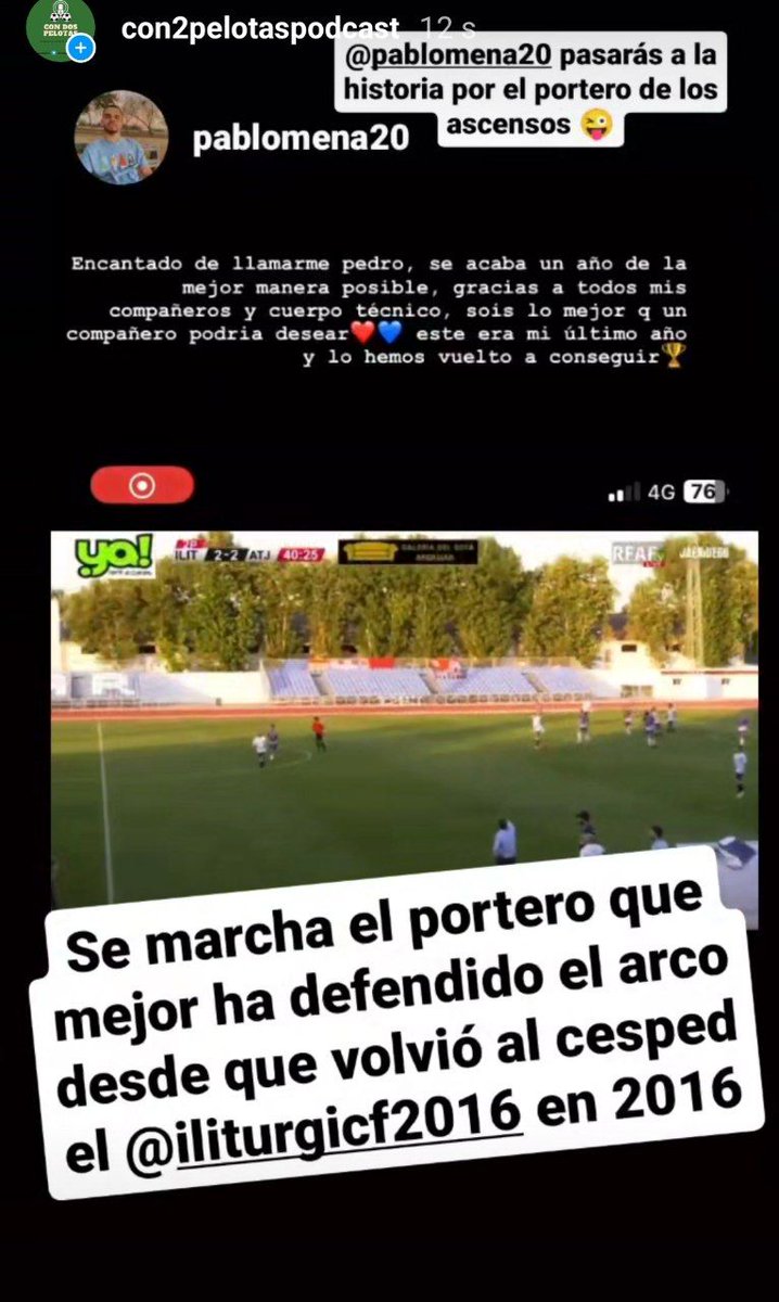 <a href="/pablomenafernan/">pabloo</a> no seguirá la temporada que viene, se despide como el mejor portero bajo el arco del <a href="/iliturgi_cf/">𝗜𝗹𝗶𝘁𝘂𝗿𝗴𝗶 𝗖𝗙 𝟮𝟬𝟭𝟲</a> desde que volviera al verde en 2016. 

Conocido como "El portero de los ascensos" entre la afición de Andújar, se va un grande.