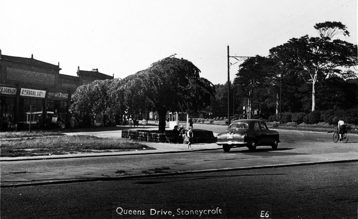 Queens Drive, Stoneycroft, early 1950's with the now sadly felled Weeping wych elm tree which was often mistakenly thought to be a weeping willow tree.
@angiesliverpool