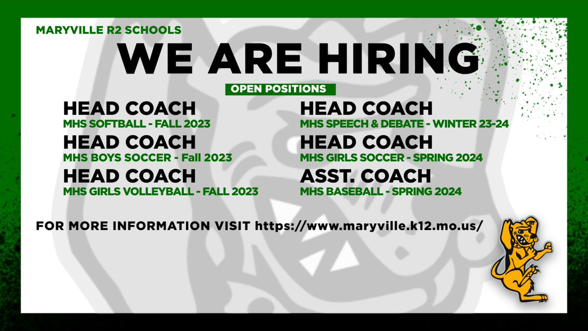 Join our team and positively affect the lives of young people in our community! #spoofhoundpride