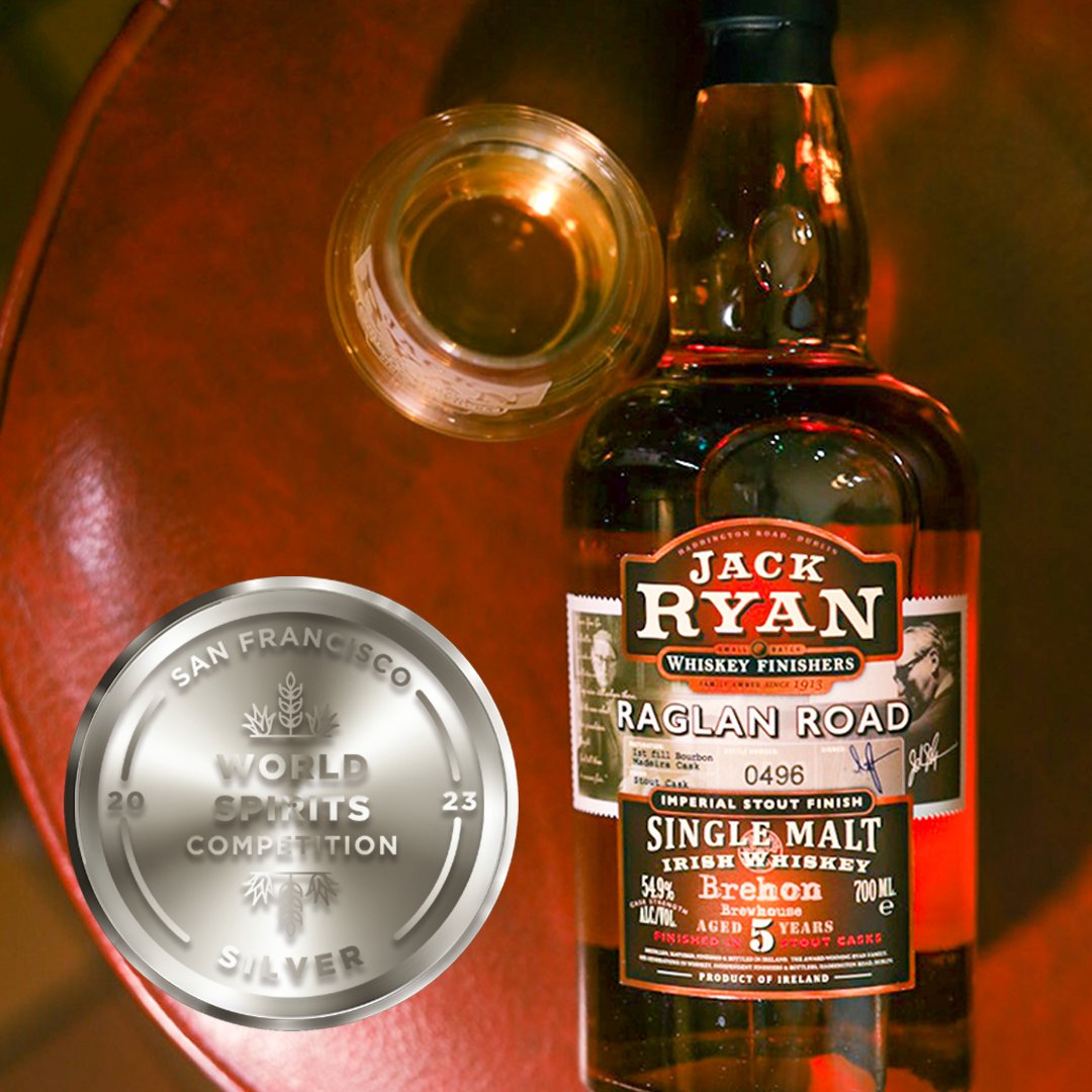 JackRyanIrish's tweet image. The most recent addition to our award winning whiskeys 🥈

Raglan Road 5YO Single Malt collaboration with @brehonblonde - Silver at the @SFWSpiritsComp  🥃

#JackRyanWhiskey #IrishWhiskey #Whiskey #RaglanRoad #DrinkResponsibly