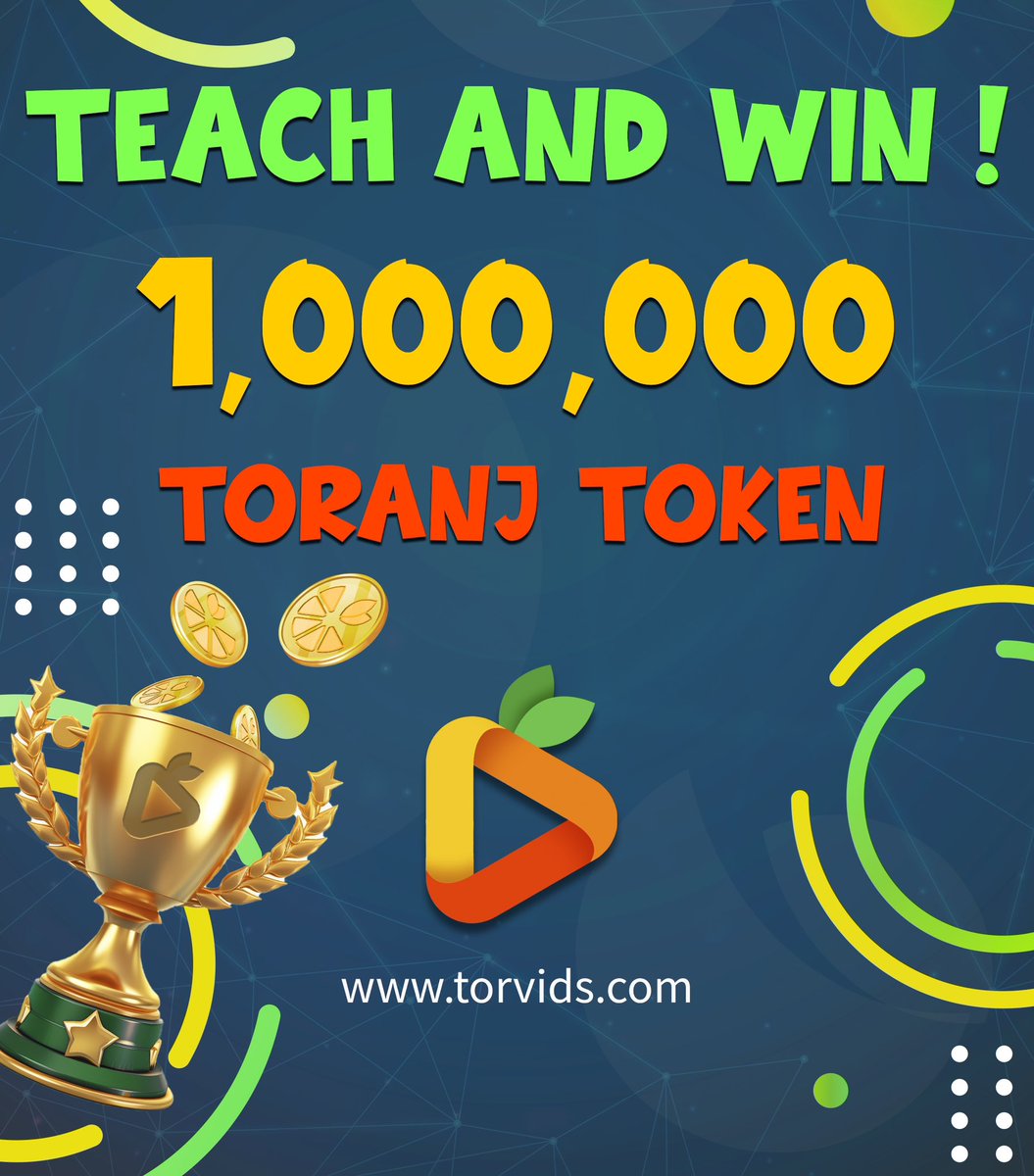 toranjtoken's tweet photo. 📣 Teach and Win: The Toranj Online Education Contest.
🎁 Awards: 1,000,000 $Tor tokens.

Empower Minds, Earn Rewards: Join the Toranj Contest

More information:
https://t.co/HLy1sQzXuc… https://t.co/ciWRvF9e9P