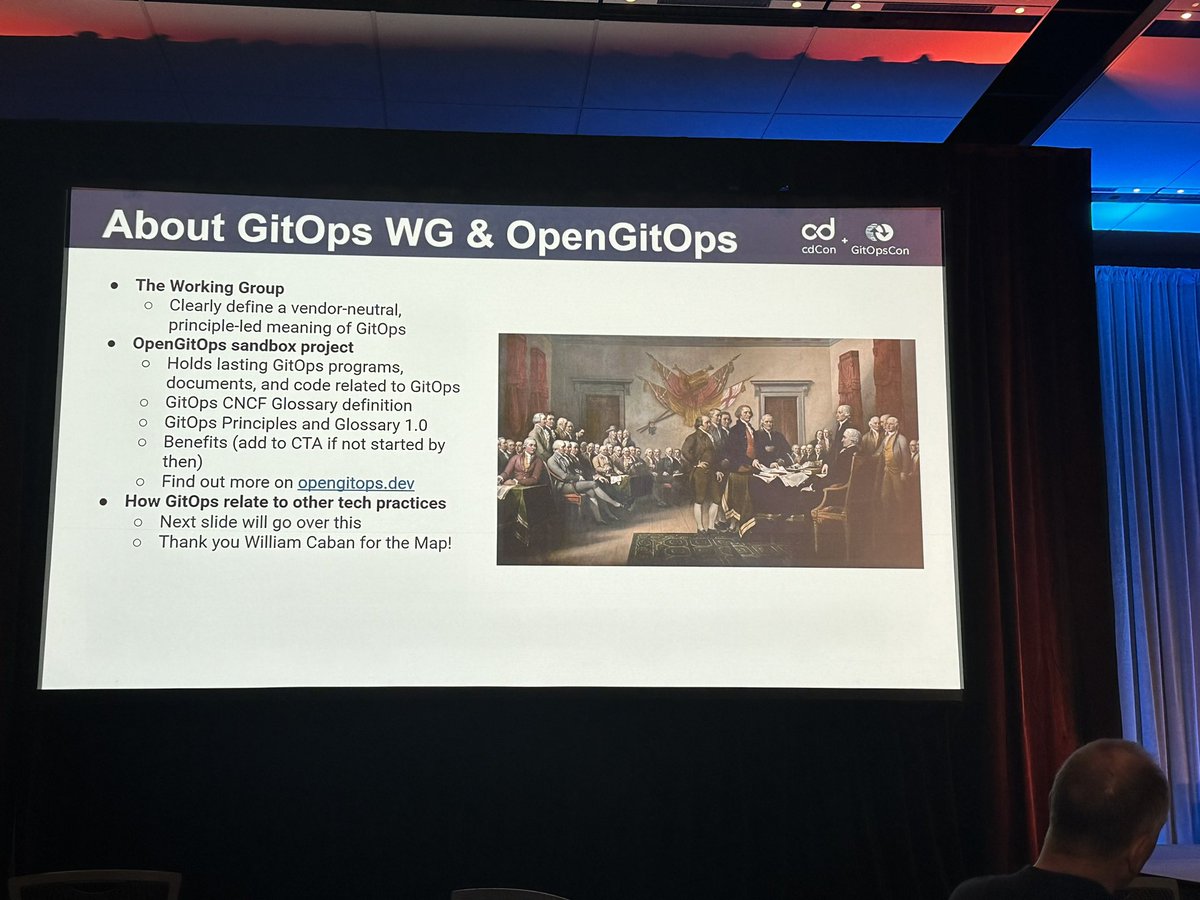 JenInnovate's tweet image. .@r6by  and @christianh814 give a State of the Union around @OpenGitOps at #CDCon and #GitOpsCon. #gitops #opensource #cd @redhatopen #vancouver #redhat