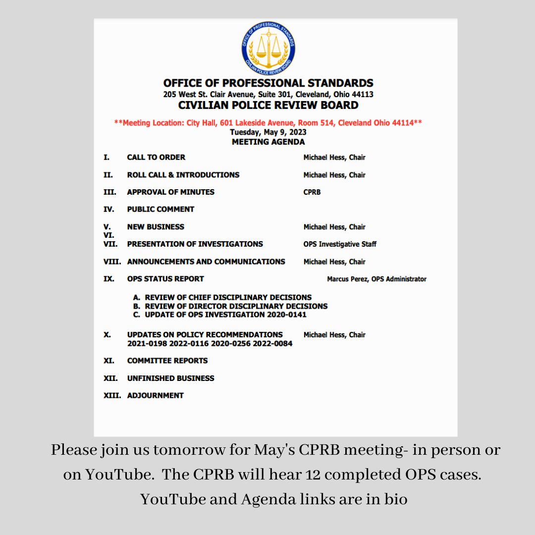 Cleveland Office of Professional Standards (OPS) tweet media
