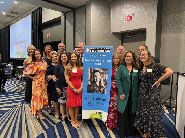 Last Friday, we celebrated Ms. Angie Soriano, TH Teacher of the Year, at the TUSD Teacher of the Year Celebration! Ms. Soriano has worked at THS for 17 years as an Art, Yearbook, Visual Imagery and Graphic Design teacher. We celebrate your success! @tustingraphicdesign