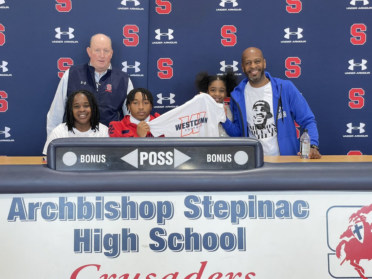 Congratulations to WR Serge Lagardere &amp; family - Western Conn State. Good Luck Serge.