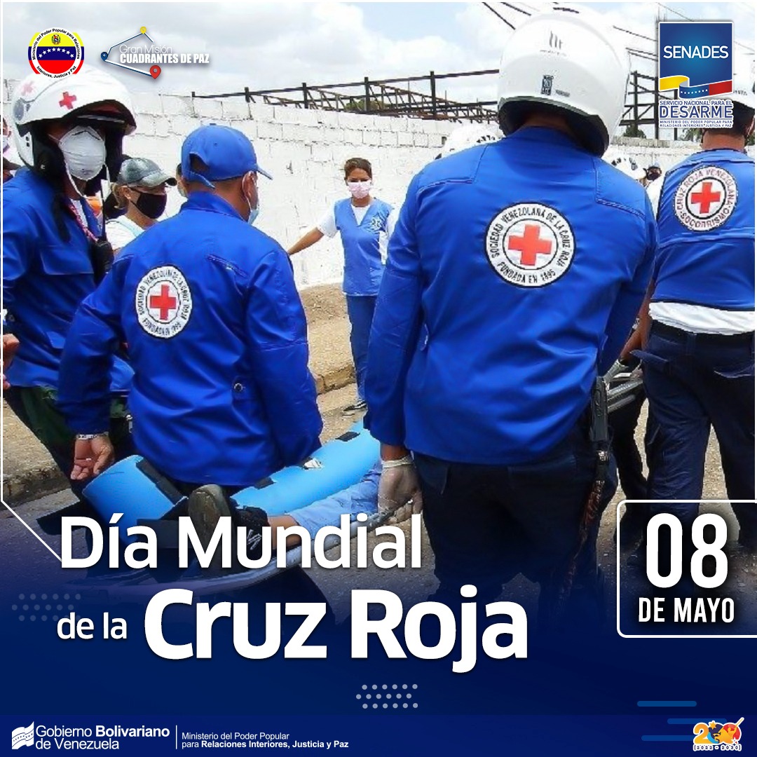 #8demayo || #Efeméride El 8 de mayo se celebra el Día Mundial de la Cruz Roja y de la Media Luna Roja en conmemoración del nacimiento de Henry Dunant, el fundador de la Cruz Roja.
#ConMaduroMasCerca