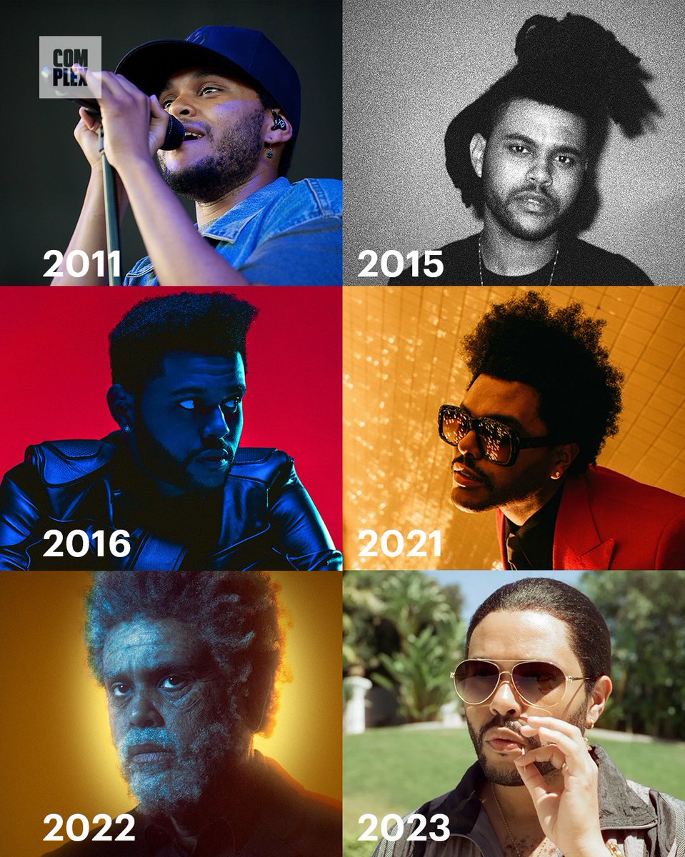 ComplexMusic's tweet photo. The many eras of @theweeknd ⏳ https://t.co/PkNoMIMaxj