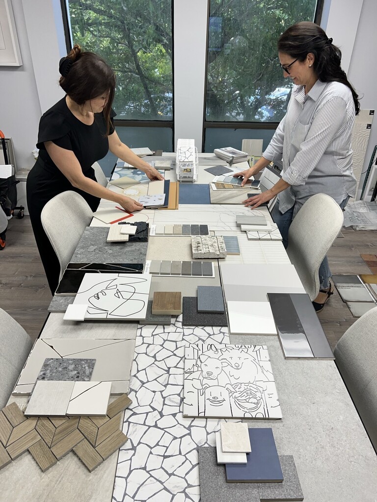 Design_Oneline's tweet photo. #materialsmonday @Trinitytile collaborating on our finish selections, check out the sneak peak of all the goods! #vendorappreciation #tile #interiordesign #interiordesigners #designwithoneline https://t.co/1CbJ9S9HpY https://t.co/v8xPyRfqZo