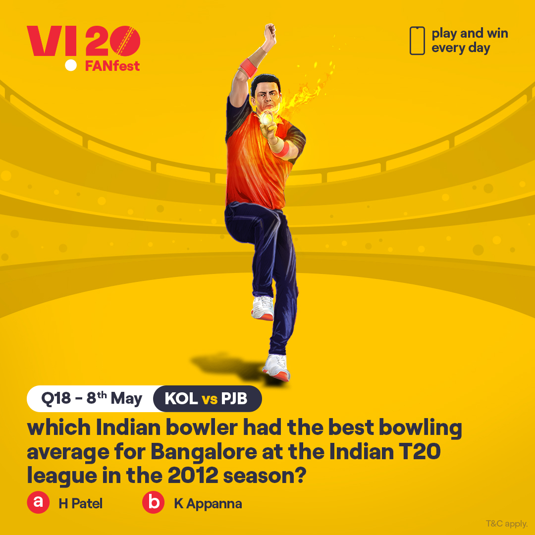 ViCustomerCare's tweet photo. Here’s your chance to win the hottest prizes. Comment #Vi20FANFest with the right answer to all the questions today and stand a chance to win big – a📱every day. The one who gets the most questions right this season will get 2 tickets to the finale. #ContestAlert #Cricket https://t.co/Ska8qJ5wkg