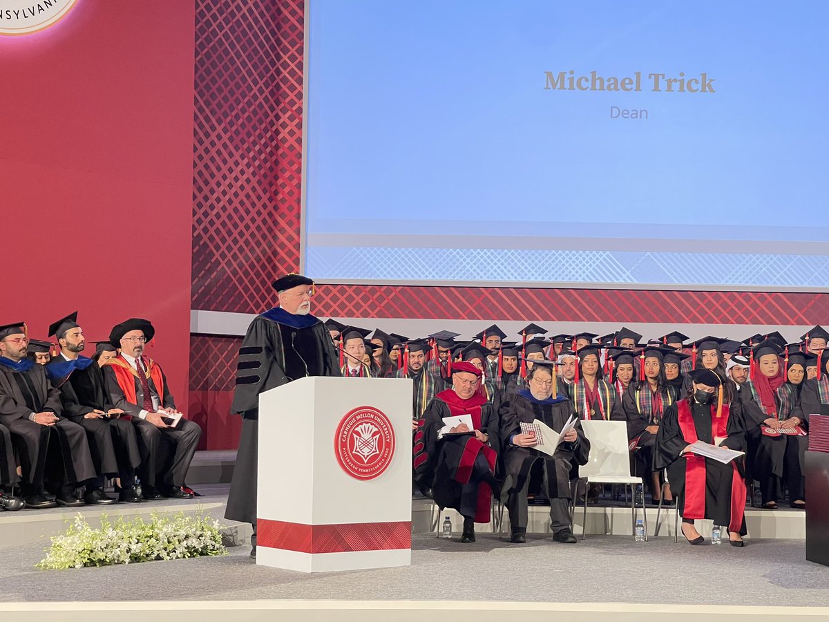 CarnegieMellonQ's tweet photo. "Class of 2023, the world will continue to change in unexpected ways, but you are Tartans. You know how to face change and drive progress in a way that will make the world a better place." @dean_trick #CMUQGrad https://t.co/2J08GXbzYz