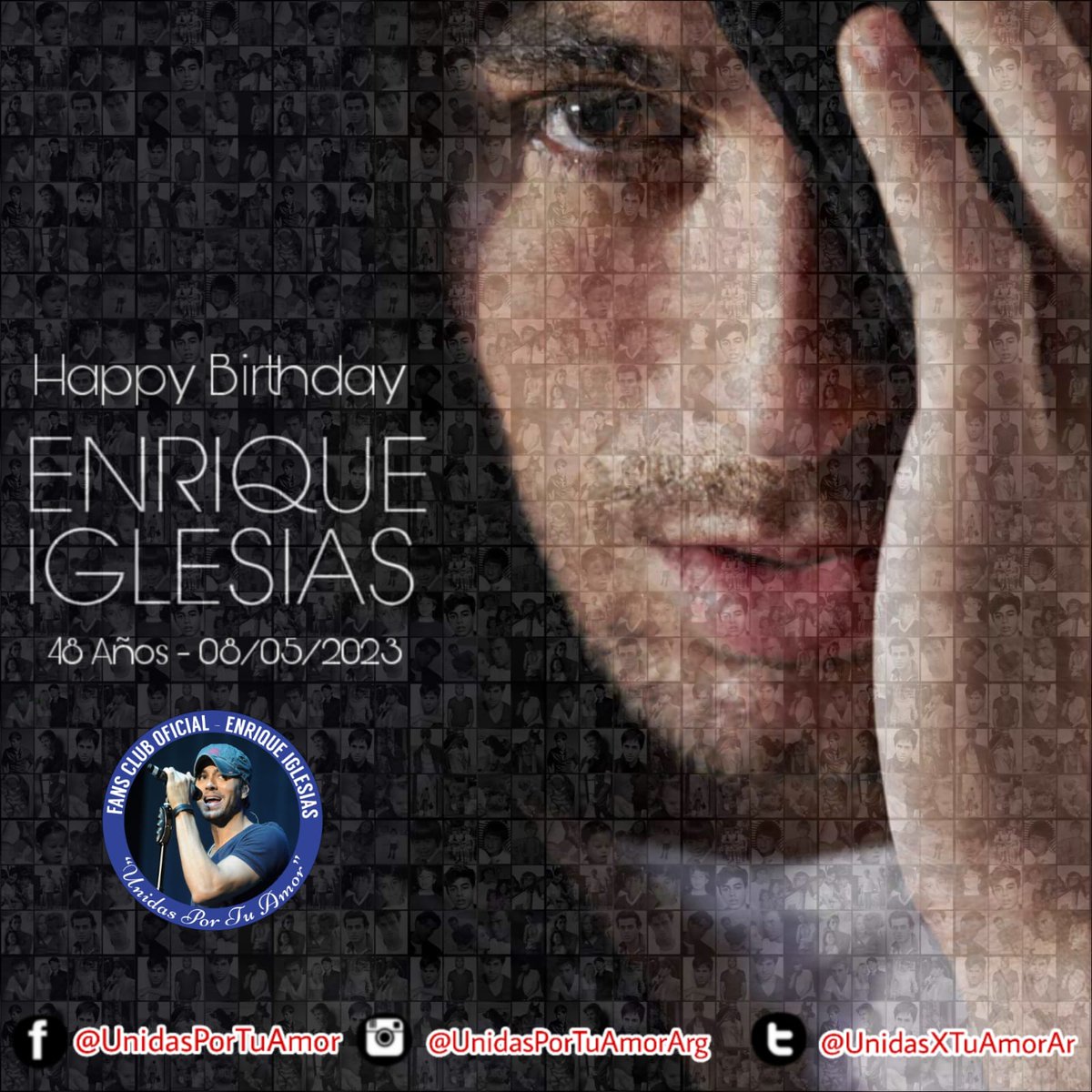 Este día es muy especial para todo los fans de ENRIQUE 🕺🏻 Porque el está celebrando su cumpleaños n°48🤩 si como escucharon 48 años. Argentina y su club de fans oficial @unidasportuamorarg le desea lo mejor en su día 🎂🥳❤️👏👏
#felizcumpleaños #enriqueiglesias  #elmejorartista