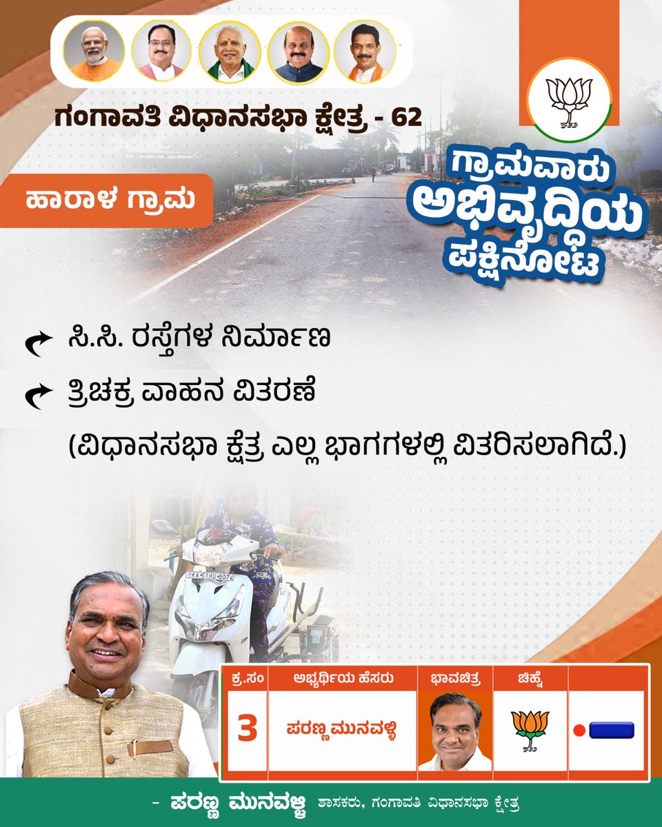 ParannaMBJP's tweet photo. ಗಂಗಾವತಿ ವಿಧಾನಸಭಾ ಕ್ಷೇತ್ರದಲ್ಲಿ ಕೈಗೊಂಡಿರುವ ಅಭಿವೃದ್ಧಿ ಕಾರ್ಯಗಳ ಮಾಹಿತಿ.

#BJPYeBharavase #Gangavathi https://t.co/v1bF0TL2st