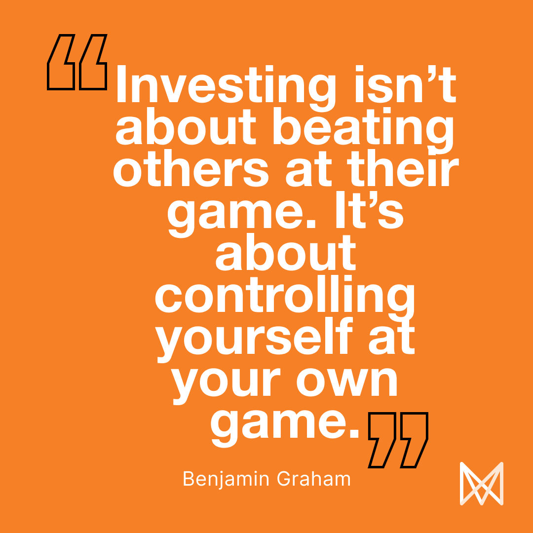 Want to win at investing? Master the game within yourself 🤔💸 #BenjaminGraham #stockmarketwisdom #mindfultrading  #InvestingWisdom #MarketSmith #Monday #Motivation