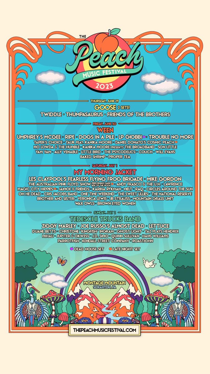 Friends Of The Brothers will be playing on the first day of The Peach Music Festival, one of just four acts on Thursday, June 29, along with Twiddle, Thumpasaurus and the two-set headliners Goose. If you’re coming to the Fest, please try to plan accordingly!