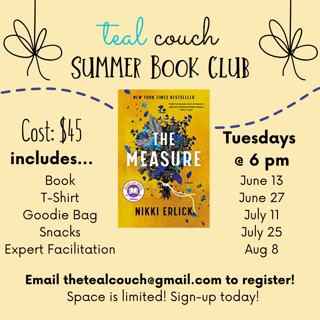 Food, fun, and great discussion! Contact us today to register! #summerbookclub