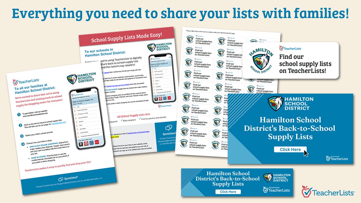 TeacherLists's tweet photo. It's the final week! 🕐
#Schooldistrictleaders, get customized graphics to help share your back-to-school supply lists! 

Opt-in by May 15 for custom social media &amp; website graphics with your district's name &amp; logo. 😍

👉 https://t.co/wbCHtWlXKk

#backtoschool #schoolsupplies https://t.co/ecsniLYtDu