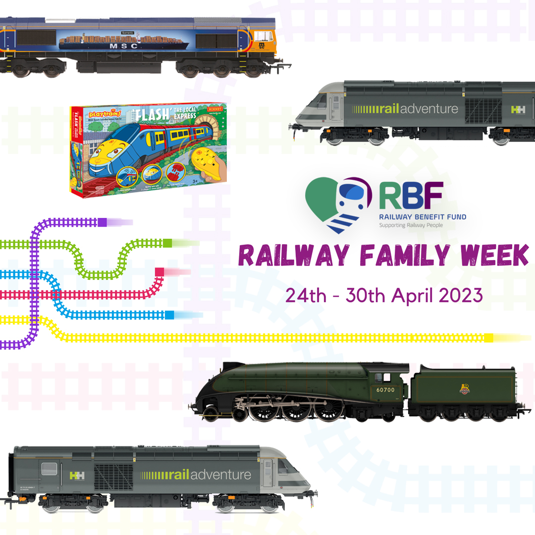hornby's tweet photo. A big thank you to everyone who took part in #Railwayfamilyweek.
We're pleased to announce that together you helped to raise an incredible Β£845!
A great & important event that will help so many people - thank you everyone! π
#Hornby #Modelrailway #Railwayfamily #Railway https://t.co/nqUrJrw3Ig