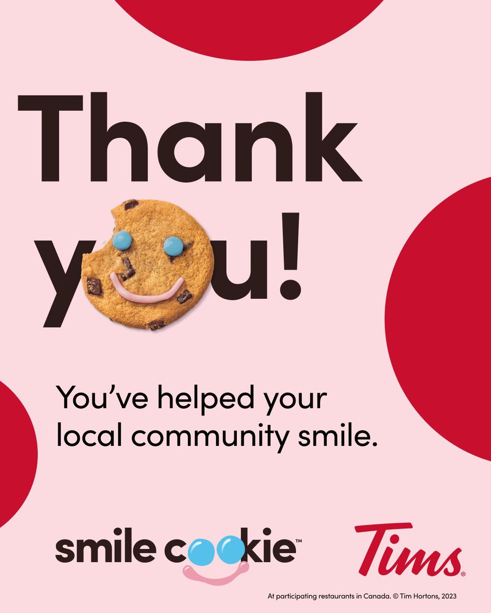 Thank you, Canada! Your Smile Cookie purchases helped support all of us here at Food4Kids Halton.

#smilecookie #weekendswithouthunger #summerswithouthunger #nochildgoeshungry #fightinghunger #feedinghope #buildingfutures #food4kids #food4kidshalton #halton #oakville