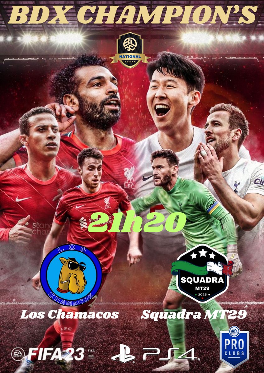 🟢⚪️🔴 Match important ce soir en National BDX <a href="/BDX_CHAMPIONS/">⚽️ BDX CHAMPION’S ⚽️</a> pour reprendre la première place 🥇 

Puis on continue aussi en <a href="/VPGFrance_/">VPG France</a> et <a href="/SwissVPG/">VPG Switzerland 🇨🇭</a> pour remonter au classement !!!
Suivez nous sur twitch 
#forzaSquadra