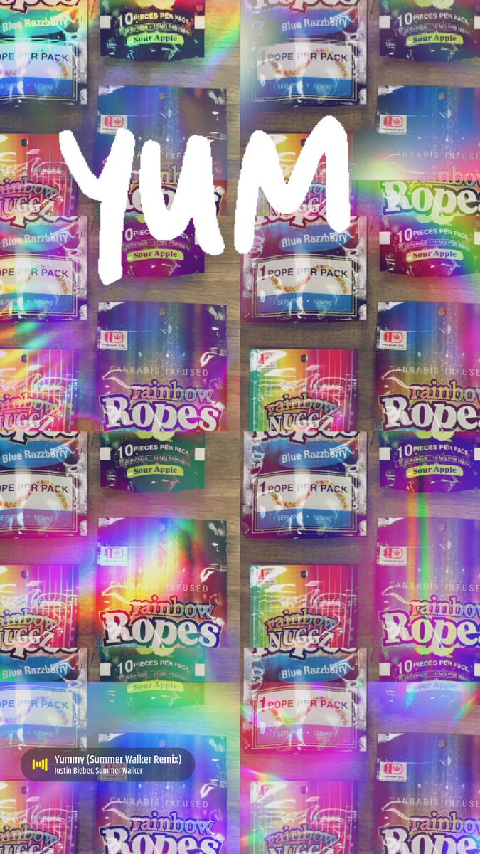 BudBrothersNor1's tweet image. I’m hooked on these things!!! 
#RainbowNuggz #RainbowRopes #EdenRose #TheCoughyShop #BudBrothers #edibles #CannabisCommunity #WeedLovers #Monday
