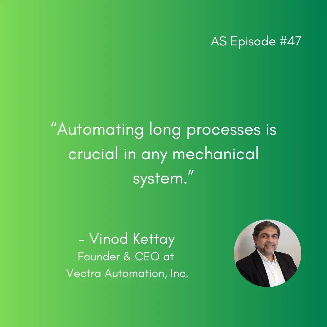 AutomatingS's tweet image. “Automating long processes is crucial in any mechanical system.” - Vinod Kettay | Founder &amp;amp; CEO at Vectra Automation, Inc.  #VinodKettay #VectraAutomationInc #JoeLangton #AutomatingSuccess #Podcast #AutomatingEngineering #ManufacturingProcesses #ScalingDomains #Robotics